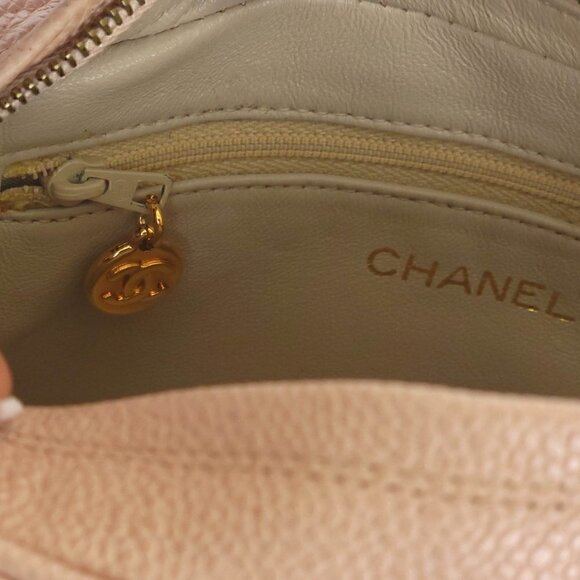 CHANEL PINK CAVIAR DIAMOND 'CC' VINTAGE CAMERA BAG MINI - Picture 8 of 16